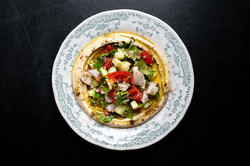 SEA BASS CEVICHE WITH HUMMUS