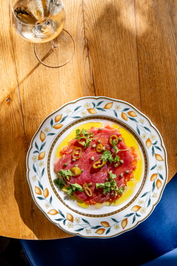 MINE WINE, TUNA CARPACCIO WITH TOMATOES, CILANTRO, PICKLED CHILIS AND CAPPERINI 19.jpg