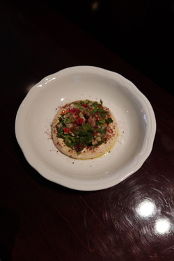 SEA BASS CEVICHE WITH HUMMUS