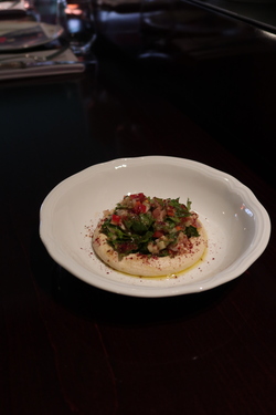 SEA BASS CEVICHE WITH HUMMUS